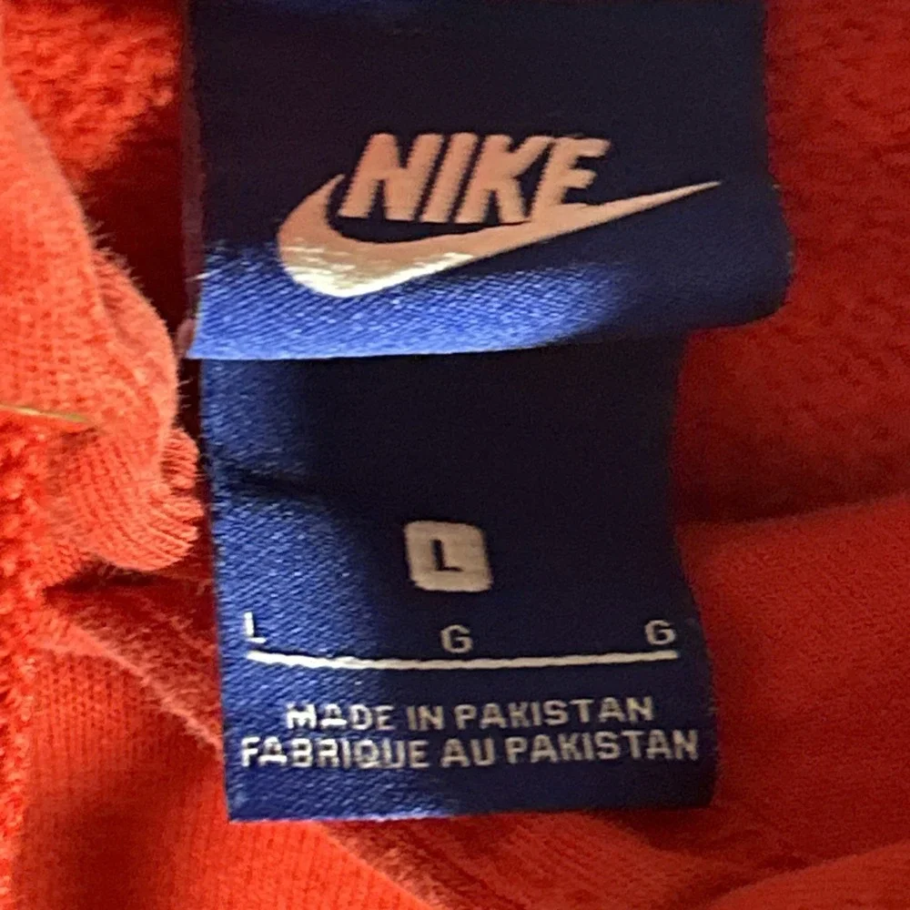 Vintage Nike Hoodie Men's Size L Red Blue Tag Embroidered Logo